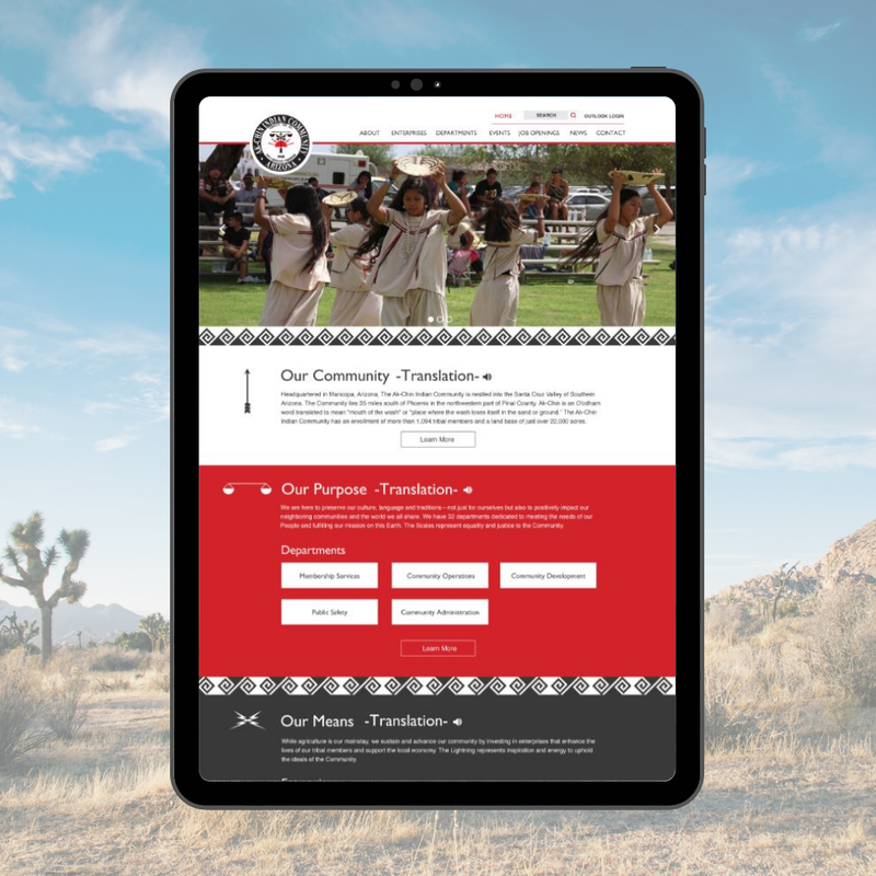 Ak-Chin Indian Community Website