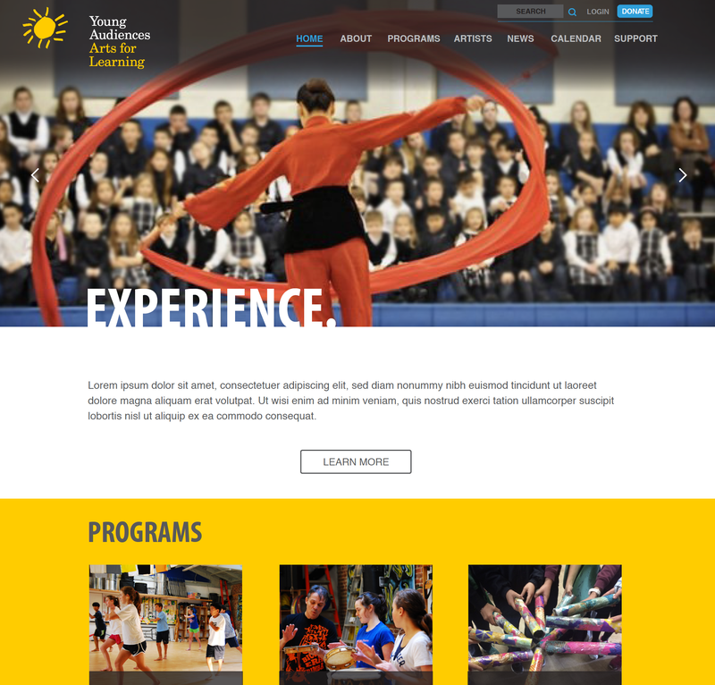 Young Audiences Website Redesign